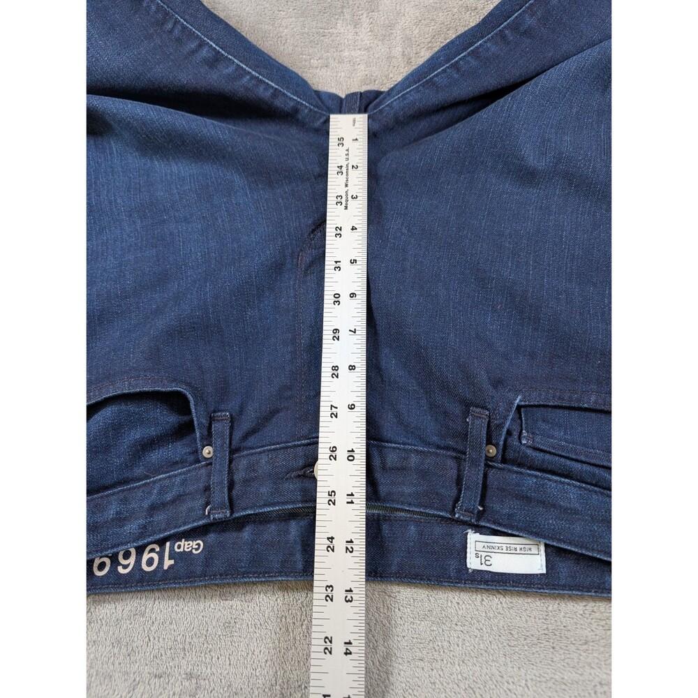 Gap 1969 Jeans Women's 31s High Rise Skinny Blue Denim Stretch Casual Preppy - Picture 10 of 12